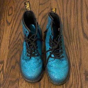 Blue glitter Dr. Martens